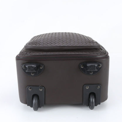 Bottega Veneta Intrecciato Leather Suitcase Carry Case Bag Brown — view 8
