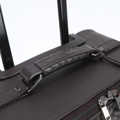 Bottega Veneta Intrecciato Leather Suitcase Carry Case Bag Brown — view 2