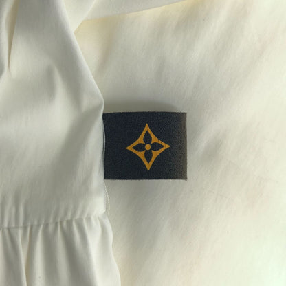 Louis Vuitton Cotton Scallop Lace Diard Shirt Dress White 34 — view 5