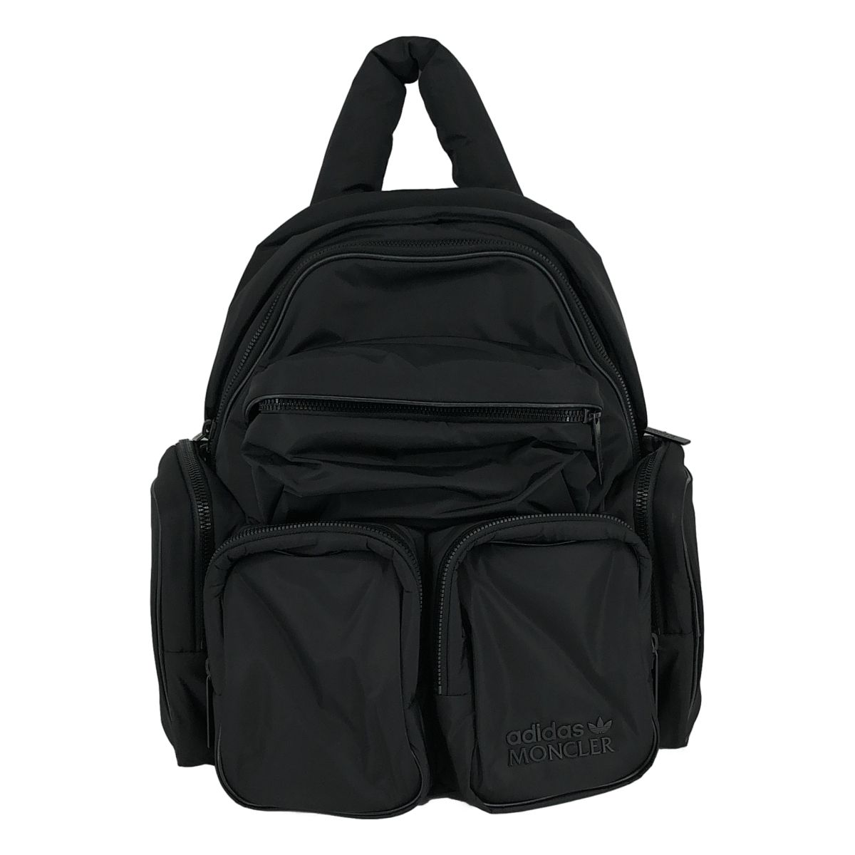 Moncler Adidas Nylon Leather Piping Backpack Black
