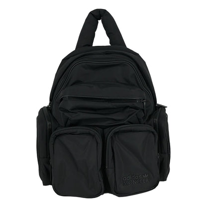 Moncler Adidas Nylon Leather Piping Backpack Black