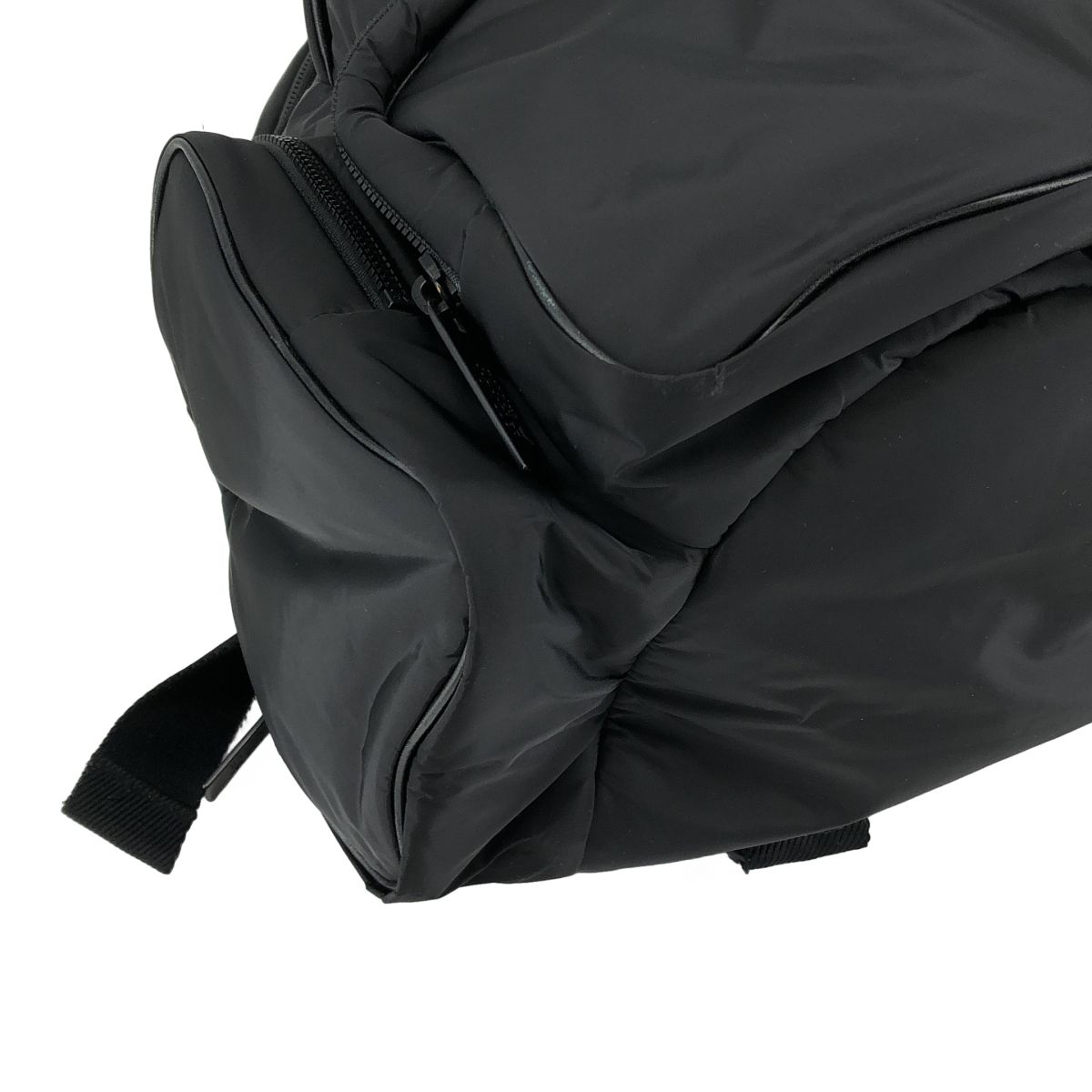Moncler Adidas Nylon Leather Piping Backpack Black — view 6
