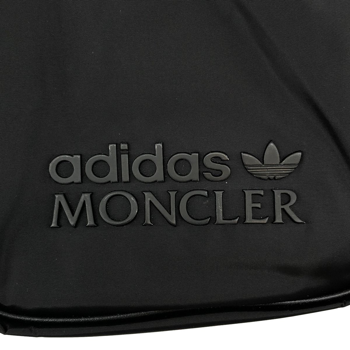Moncler Adidas Nylon Leather Piping Backpack Black — view 4