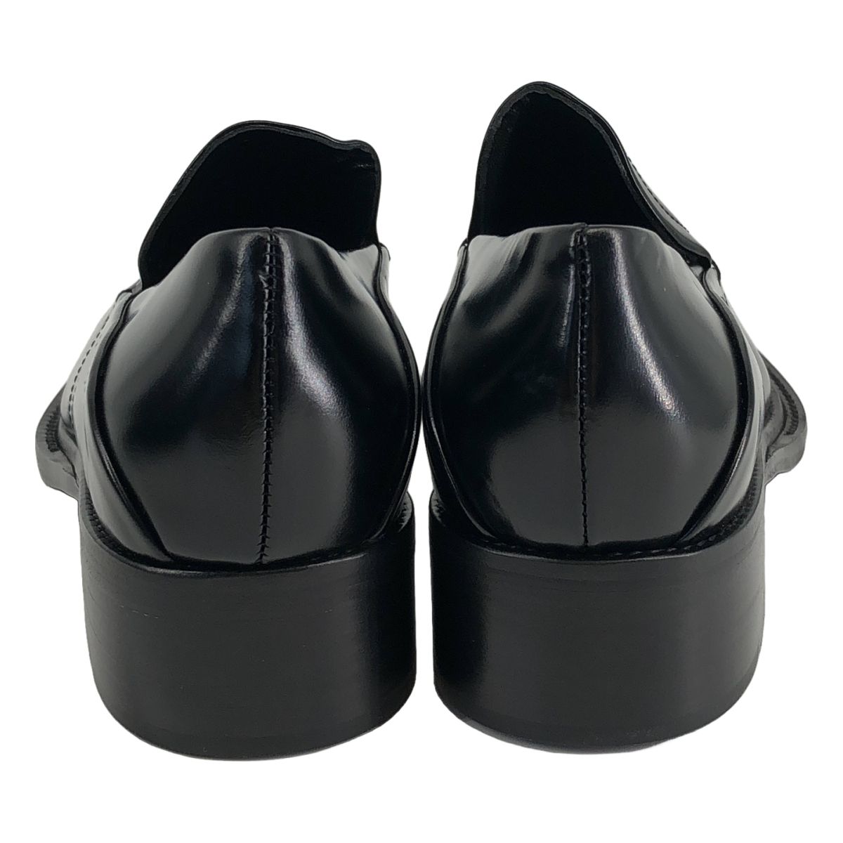Prada Calzature Donna Leather Pointed Toe Loafers Black — view 3