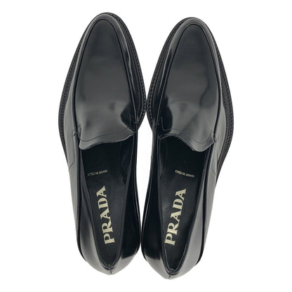 Prada Calzature Donna Leather Pointed Toe Loafers Black — view 4