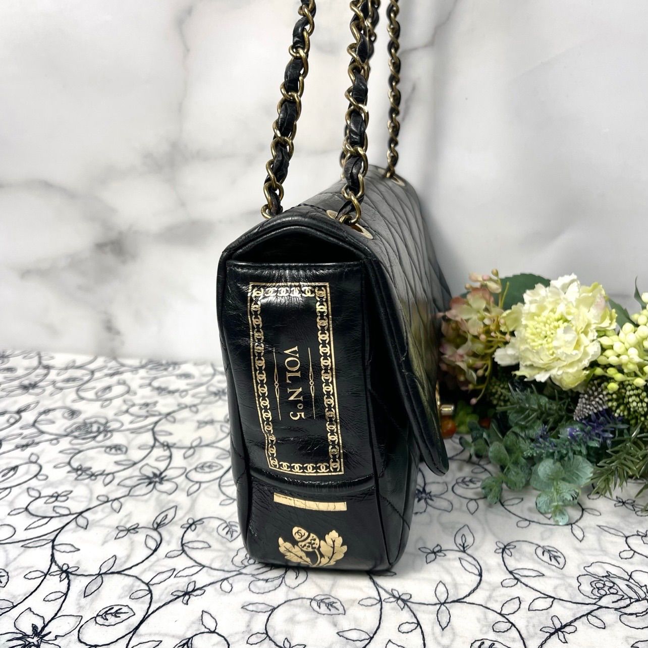Chanel Quilted Side Design Chain Shoulder Bag — view 6