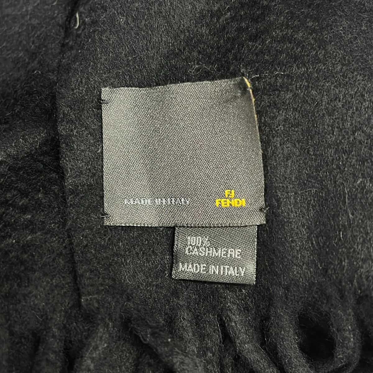 Fendi Shawl Black Cashmere Scarf — view 3