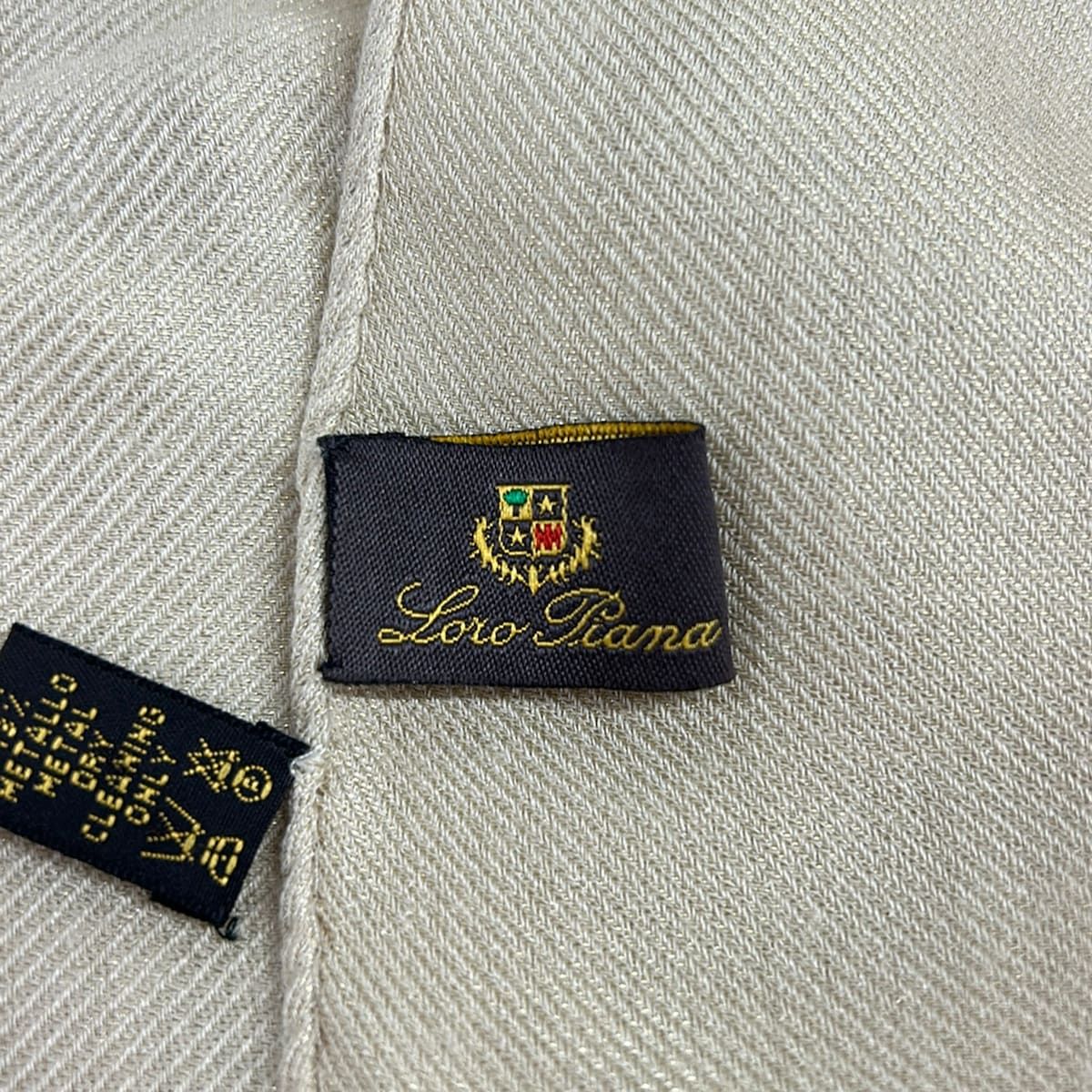 Loro Piana Shawl Ivory Cashmere Silk Scarf — view 2