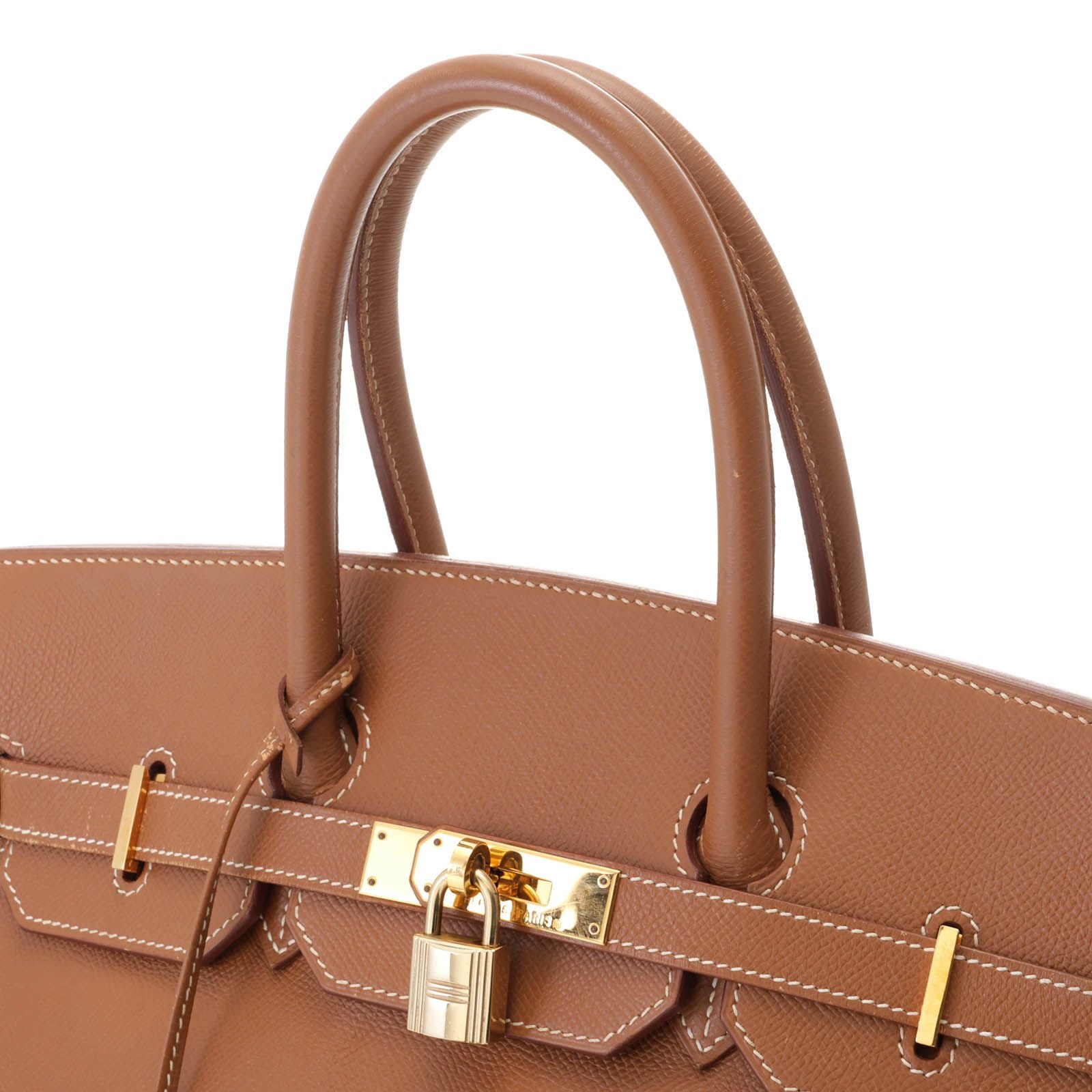 Hermes Birkin 35 Gold Handbag Courchevel — view 4