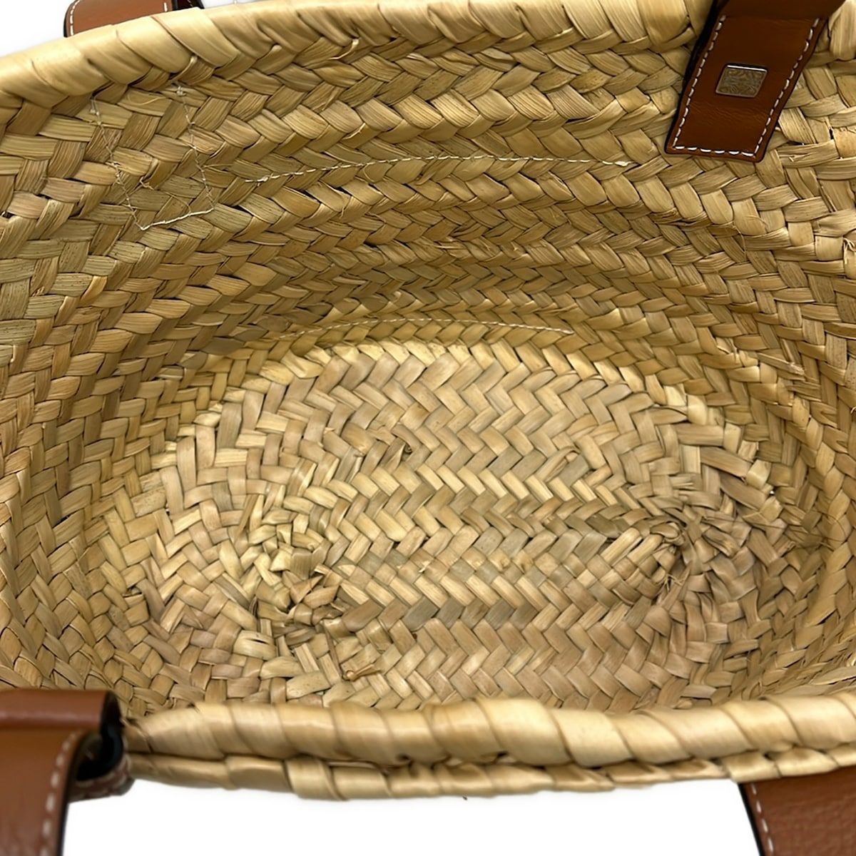 Loewe Tote Basket Beige Dark Brown Leather — view 7