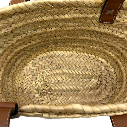 Loewe Tote Basket Beige Dark Brown Leather — view 7