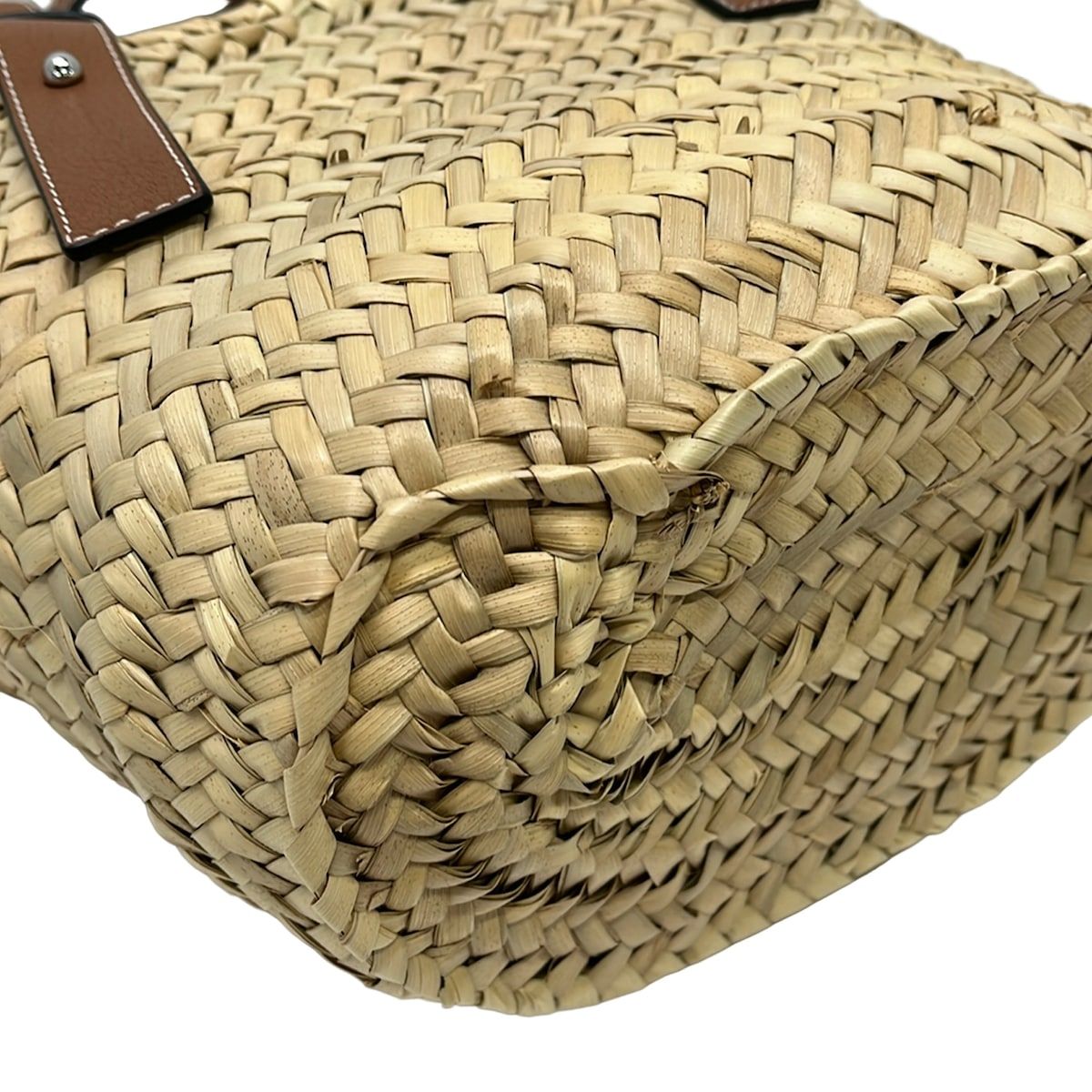 Loewe Tote Basket Beige Dark Brown Leather — view 6