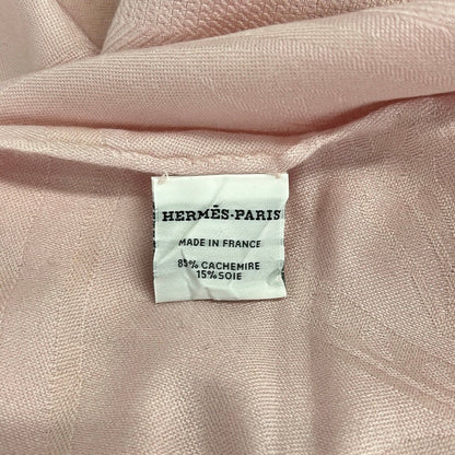 Hermes Scarf Light Pink Cashmere Silk — view 2