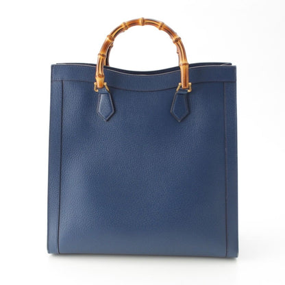 Gucci Diana Bamboo Handle 2-Way Handbag Blue — view 4