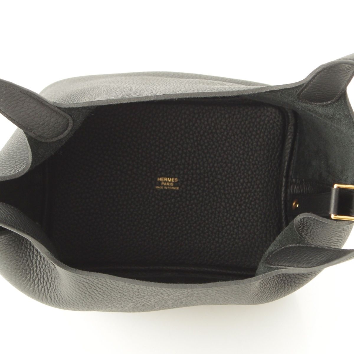 Hermes Picotin Lock PM Taurillon Clemence Handbag Black — view 6