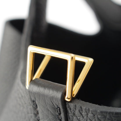 Hermes Picotin Lock PM Taurillon Clemence Handbag Black — view 8