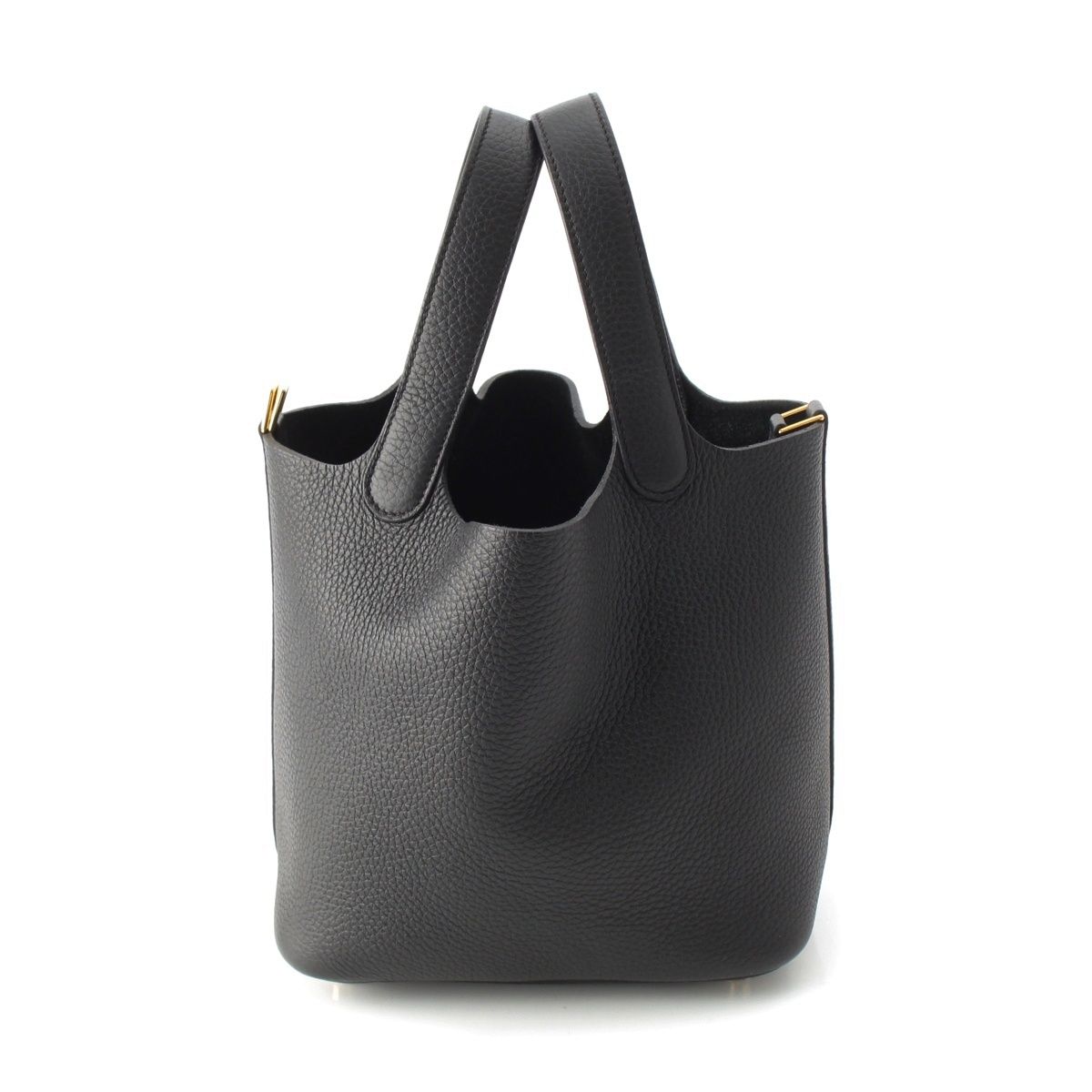 Hermes Picotin Lock PM Taurillon Clemence Handbag Black