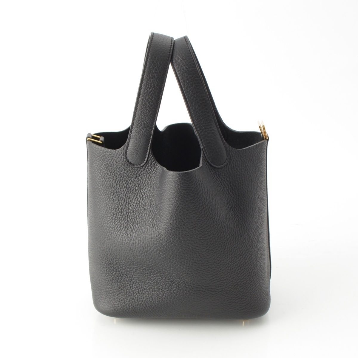 Hermes Picotin Lock PM Taurillon Clemence Handbag Black — view 4