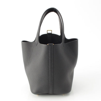 Hermes Picotin Lock PM Taurillon Clemence Handbag Black — view 3