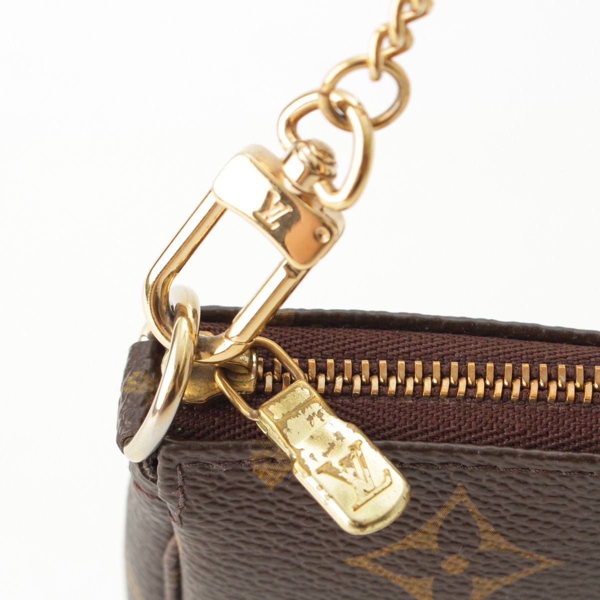 Louis Vuitton Mini Pochette Accessoires Monogram Pouch Brown — view 8