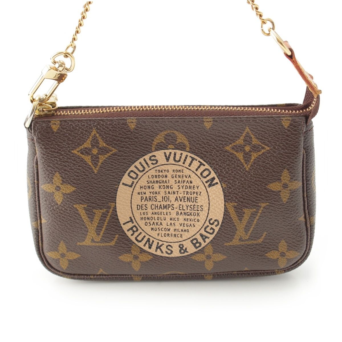 Louis Vuitton Mini Pochette Accessoires Monogram Pouch Brown — view 2