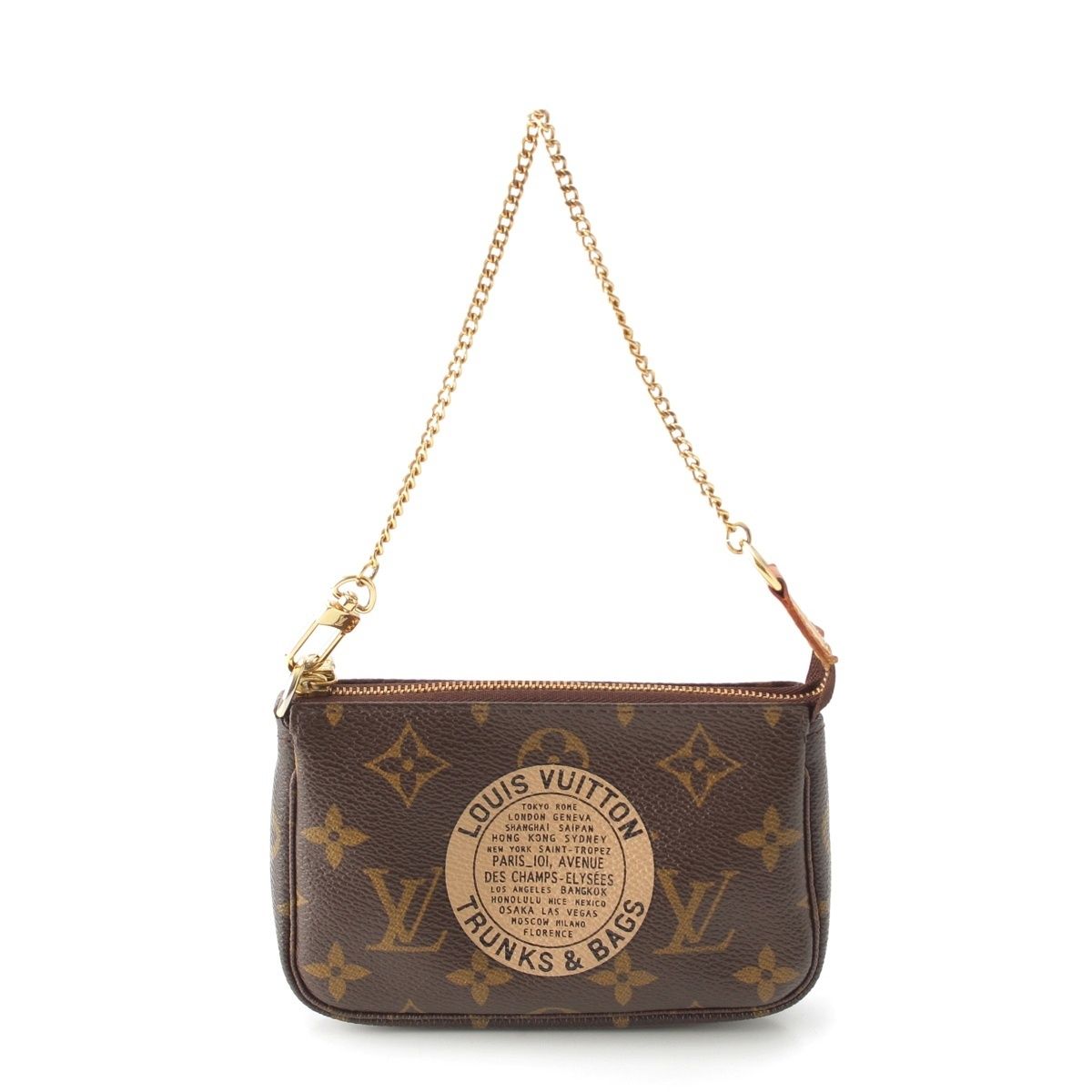 Louis Vuitton Mini Pochette Accessoires Monogram Pouch Brown