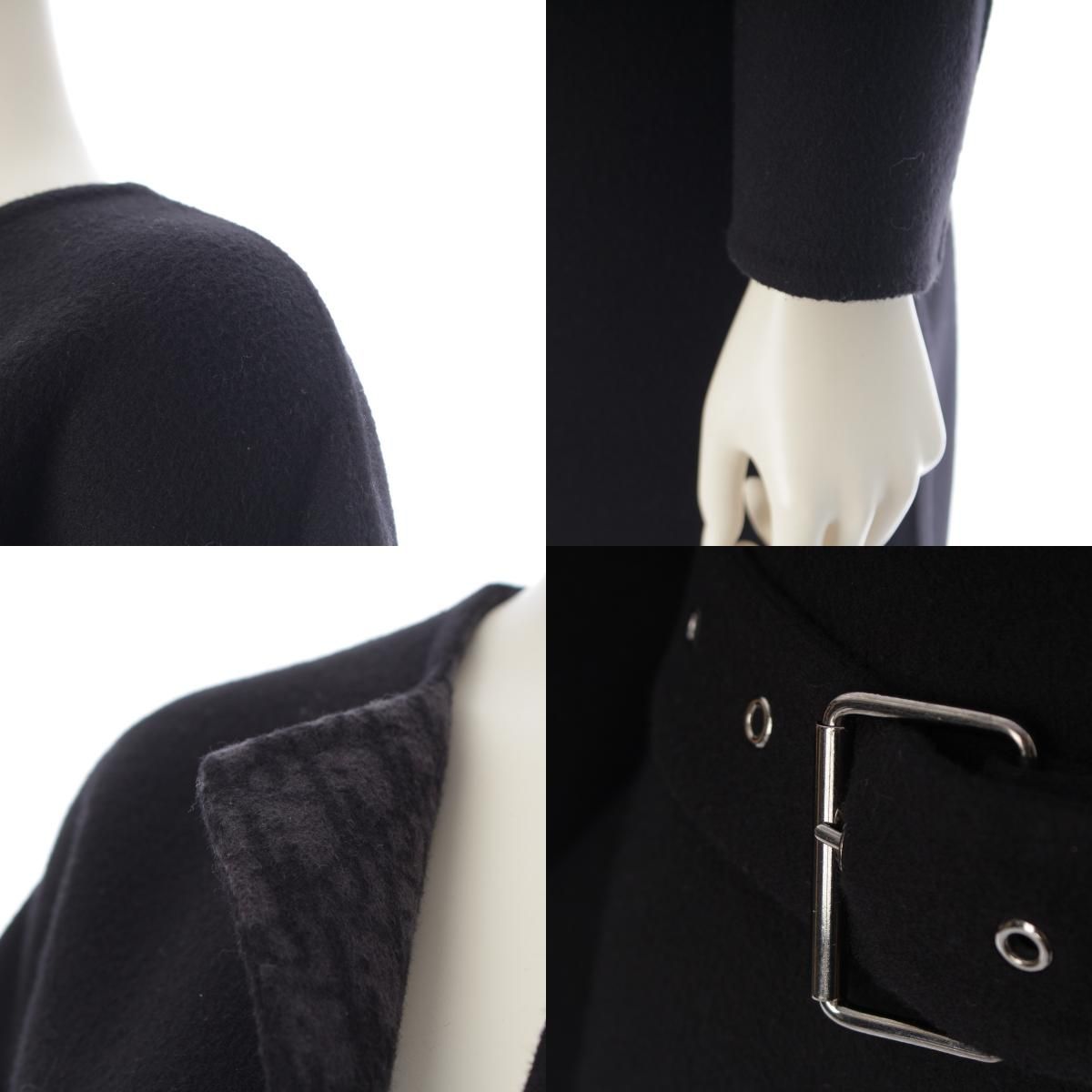 Dior Wool Silk Oblique Coat Black 36 — view 8