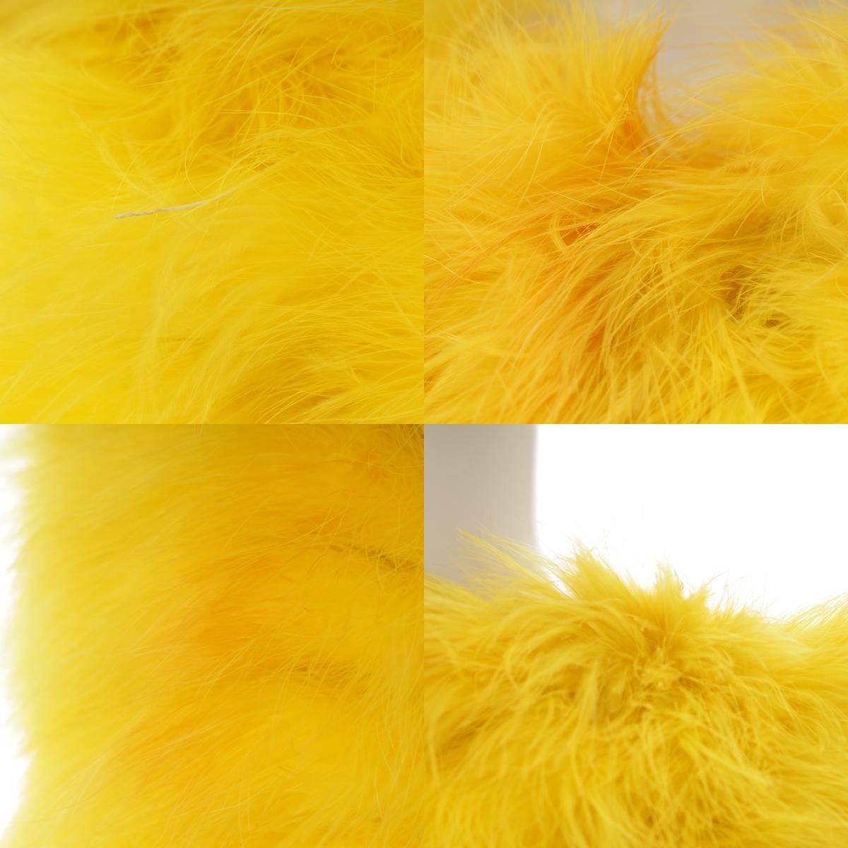 Gucci Short Sleeve Marabou Down Tom Ford Era Fur Jacket Yellow 38 — view 8