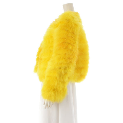 Gucci Short Sleeve Marabou Down Tom Ford Era Fur Jacket Yellow 38 — view 3