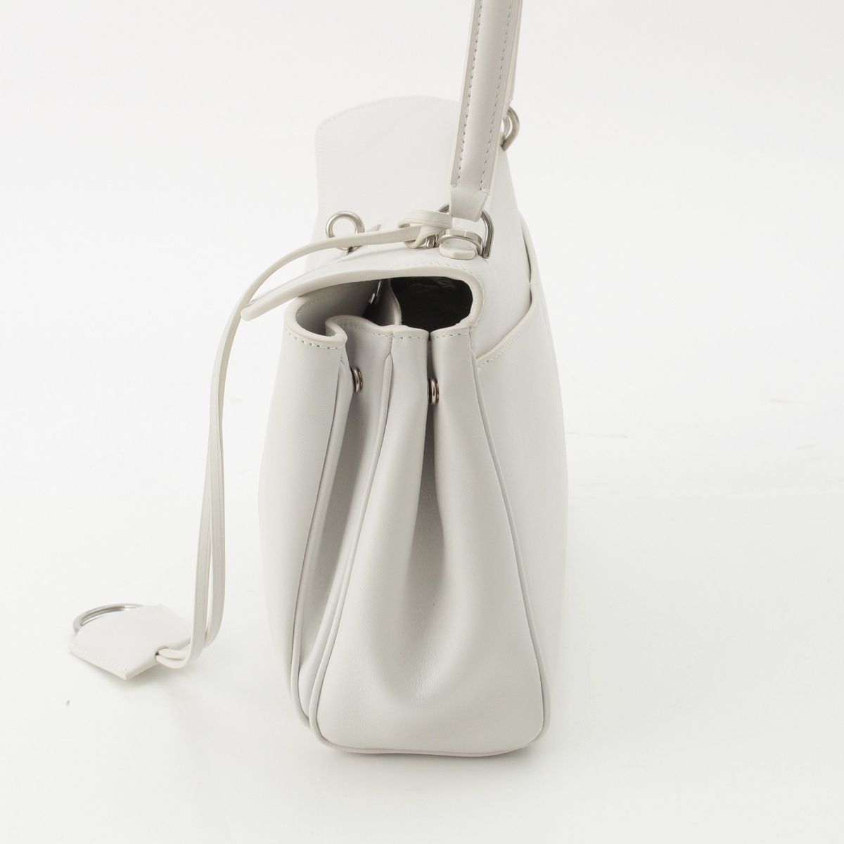 Balenciaga Rodeo Small Leather 2-Way Handbag White — view 3