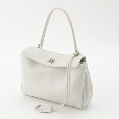 Balenciaga Rodeo Small Leather 2-Way Handbag White — view 2