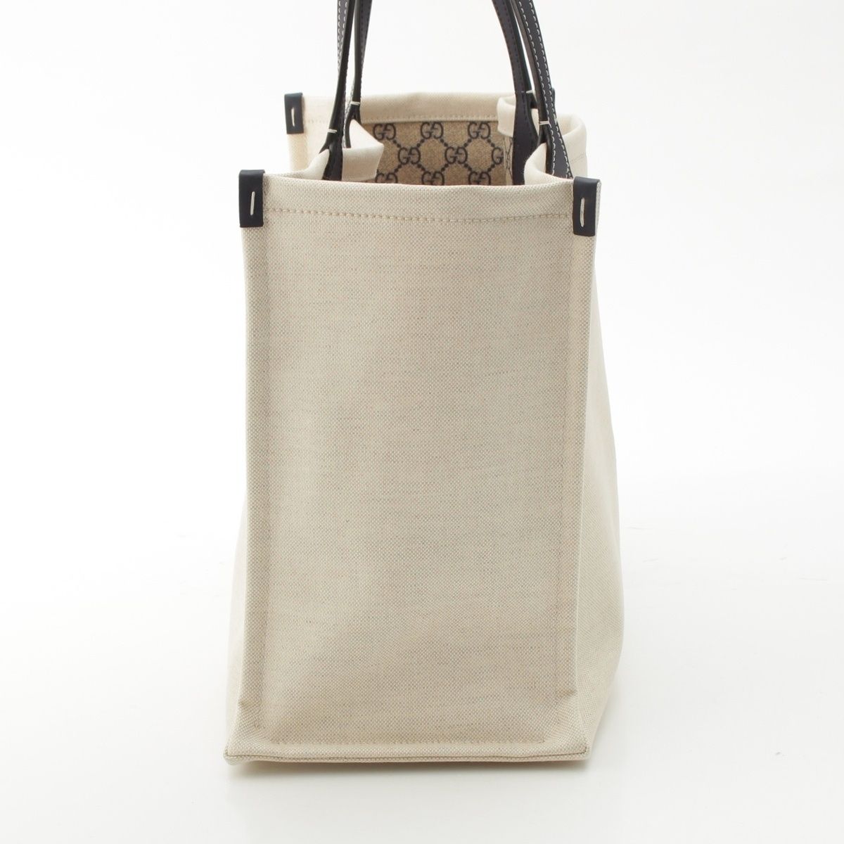 Gucci GG Supreme Canvas Logo Print Tote Ivory — view 3
