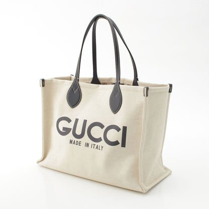 Gucci GG Supreme Canvas Logo Print Tote Ivory — view 2