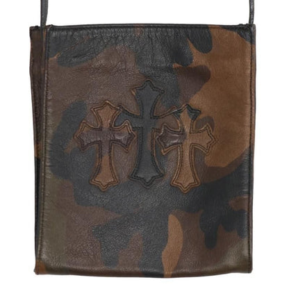 Chrome Hearts SQ Pkt Crs Square Pocket Patchleather Shoulder Bag