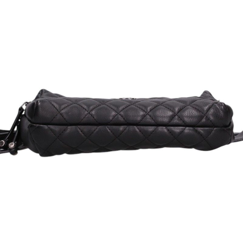 Chanel Quilted Silver Calfskin Leather Belt Bag — view 4