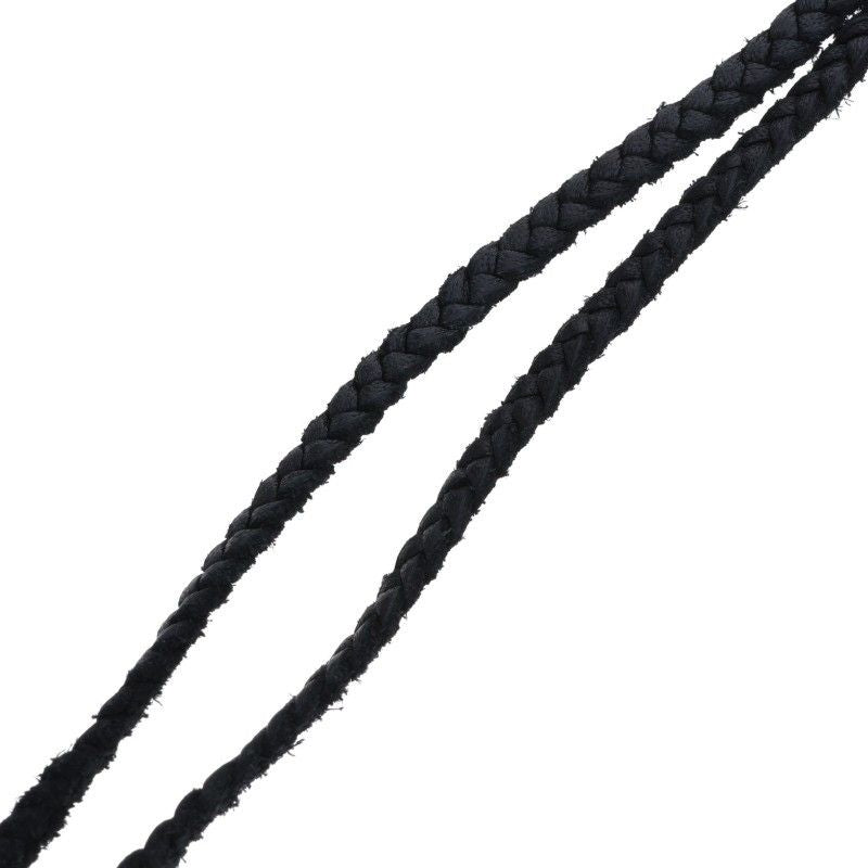 Chrome Hearts Leather Braid Scroll Blade Silver Necklace — view 5