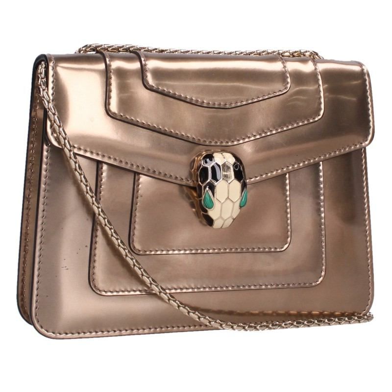 Bvlgari Serpenti Forever Patent Leather Shoulder Bag