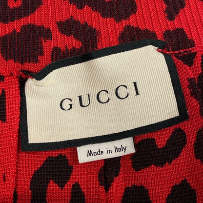 Gucci Ai3 Leopard Print Tucked Skirt Knit — view 7