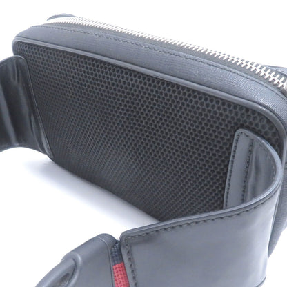 Gucci GG Supreme Waist Bag Black Leather Canvas — view 2