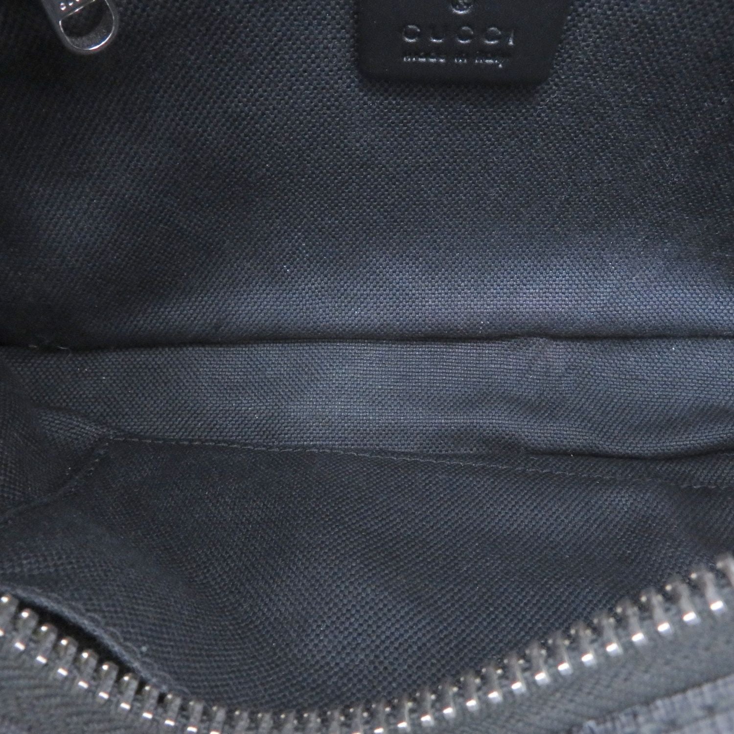 Gucci GG Supreme Waist Bag Black Leather Canvas — view 5