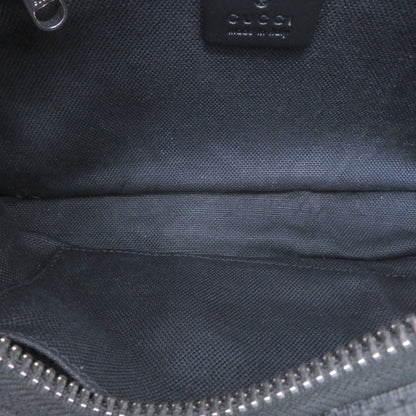 Gucci GG Supreme Waist Bag Black Leather Canvas — view 5