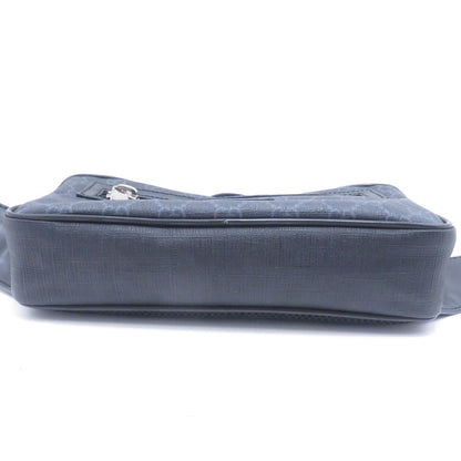Gucci GG Supreme Waist Bag Black Leather Canvas — view 4