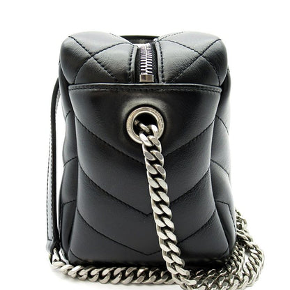 Saint Laurent Loulou Shoulder Bag Calfskin Black — view 3