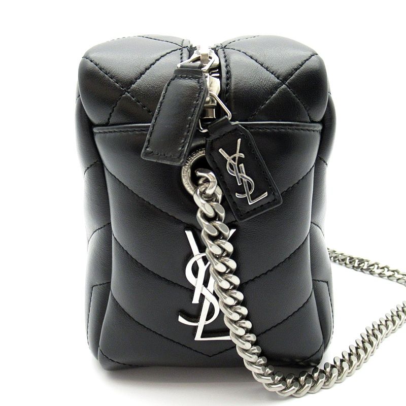 Saint Laurent Loulou Shoulder Bag Calfskin Black — view 5