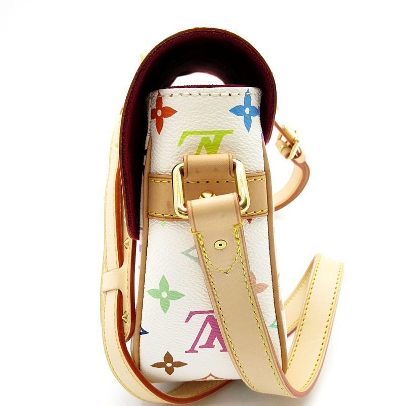 Louis Vuitton Solonge Multicolor Shoulder Bag White — view 3
