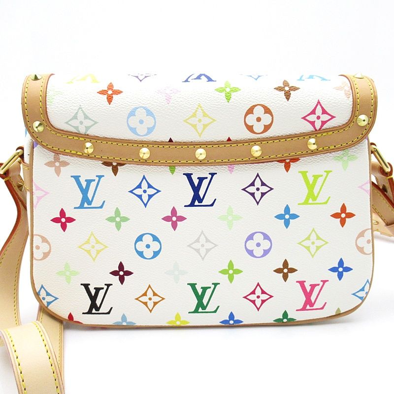 Louis Vuitton Solonge Multicolor Shoulder Bag White — view 4