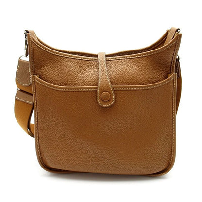 Hermes Evelyne 3 PM Taurillon Clemence Shoulder Bag Gold — view 3