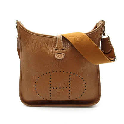 Hermes Evelyne 3 PM Taurillon Clemence Shoulder Bag Gold