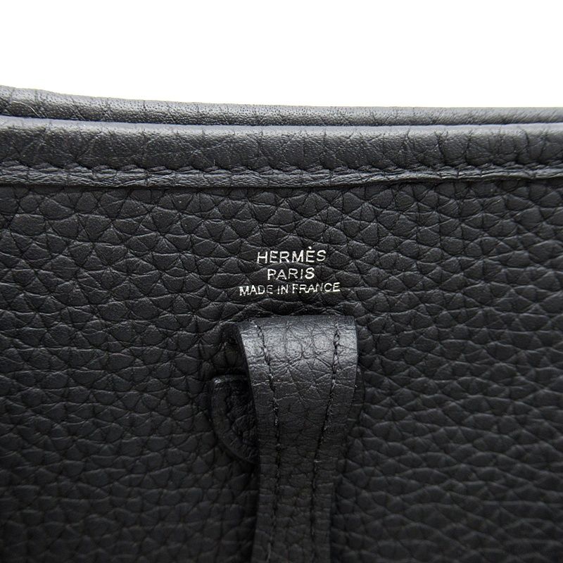 Hermes Evelyne TPM Amazon Taurillon Clemence Shoulder Bag Black — view 7