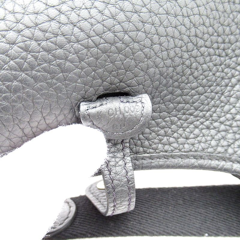 Hermes Evelyne TPM Amazon Taurillon Clemence Shoulder Bag Black — view 8